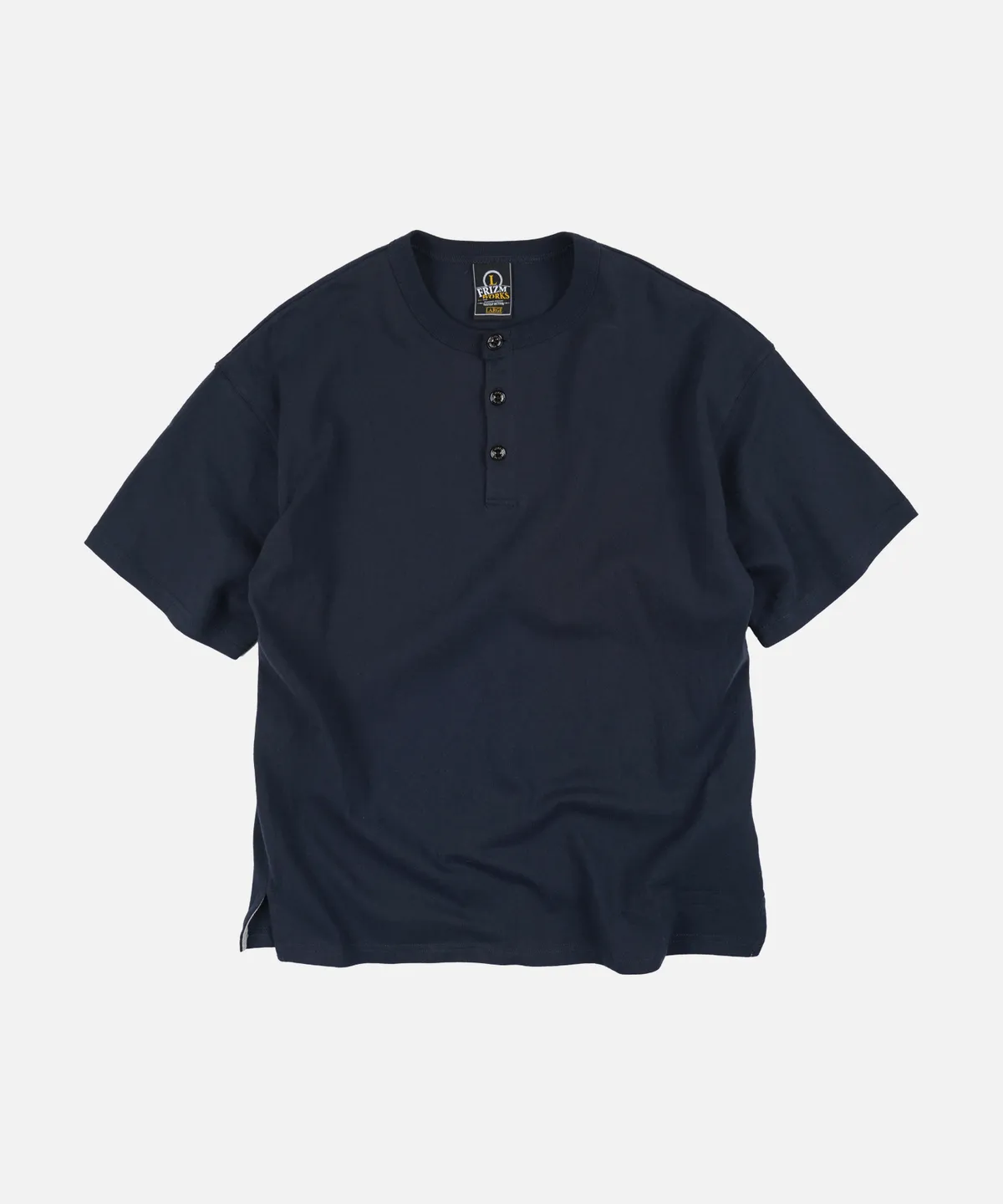프리즘웍스 HENLEY NECK HALF TEE _ NAVY