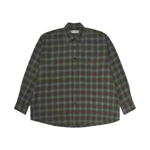 Our Legacy Borrowed Shirt Lowa Flannel Check Green