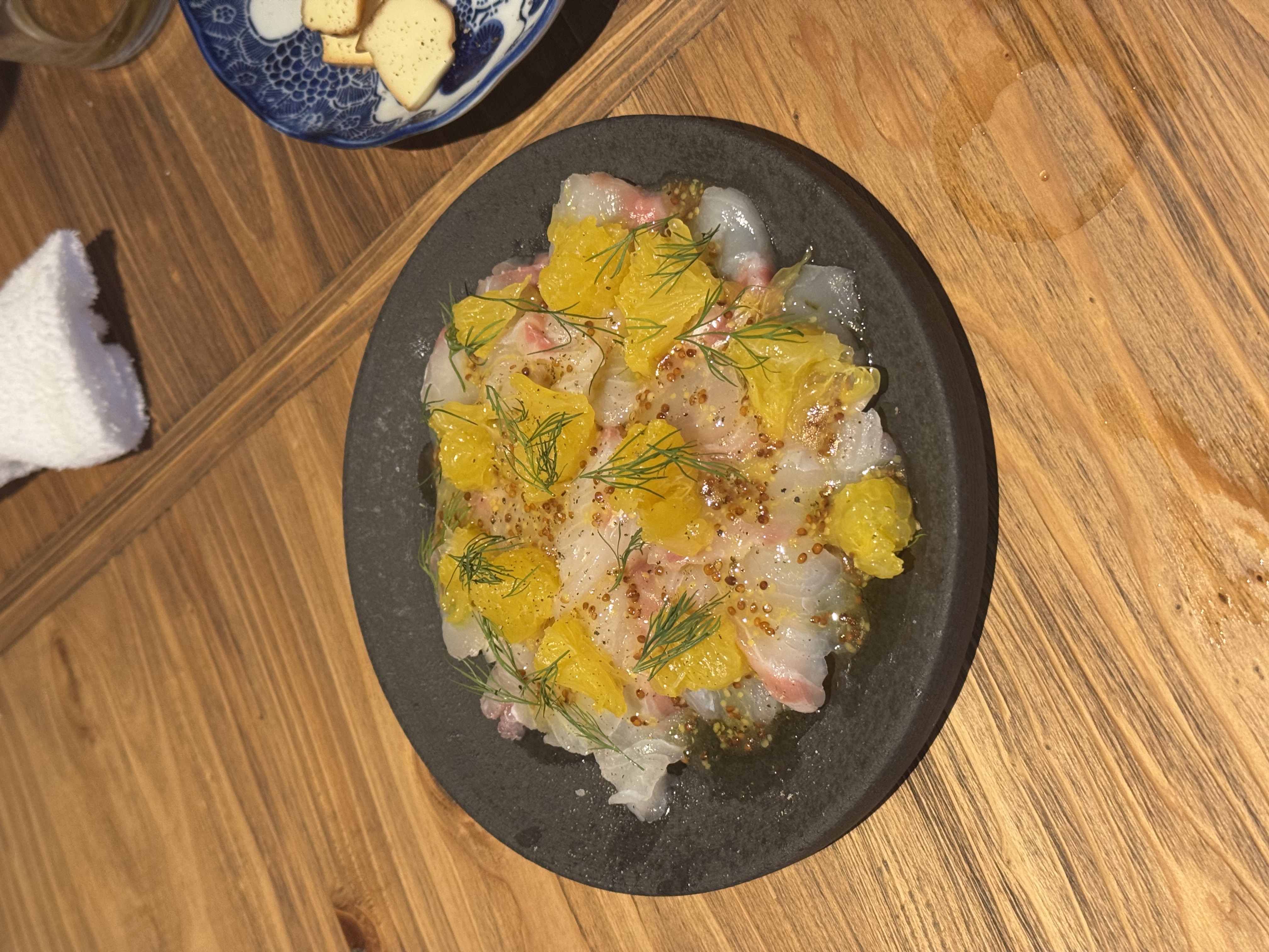 아마도 광어 카르파치오?